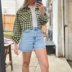 FLANNEL CROPPED JACKET